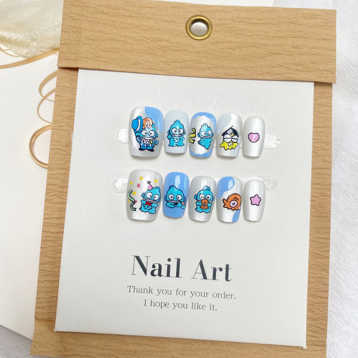 Verspielt Cartoon-Themen Press-On Nagelkunst Set