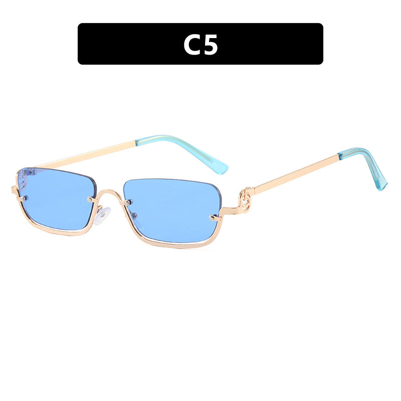 Damen Modische quadratische Sonnenbrille mit elegantem Metallgestell Karnz