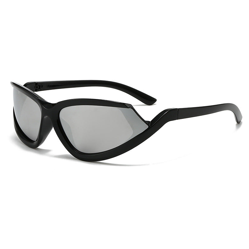 Damen futuristische Sonnenbrille mit aerodynamischem Design Karnz