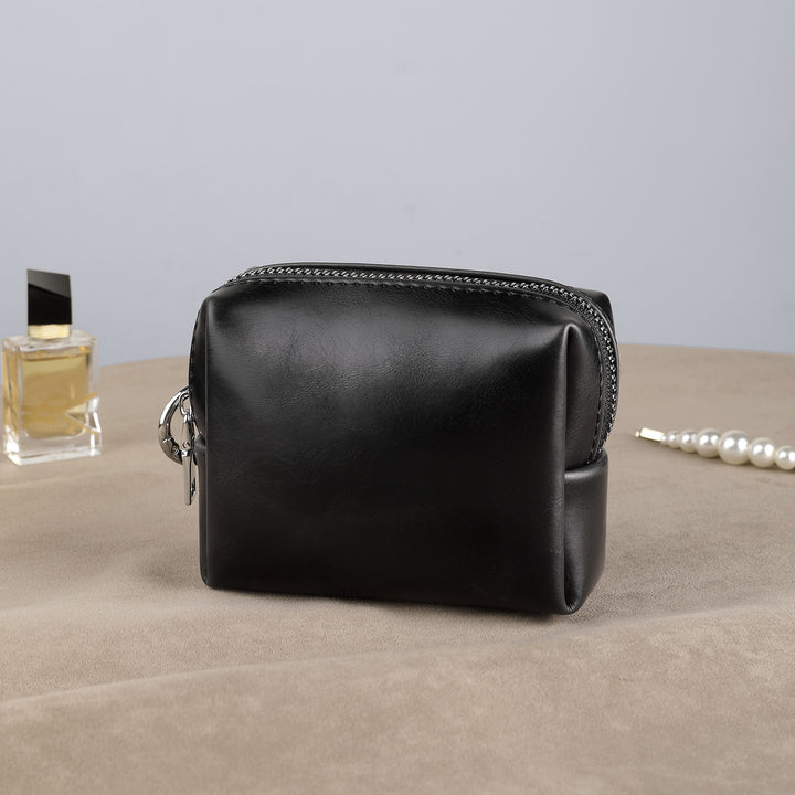 Texturierter Leder Kosmetik Organizer