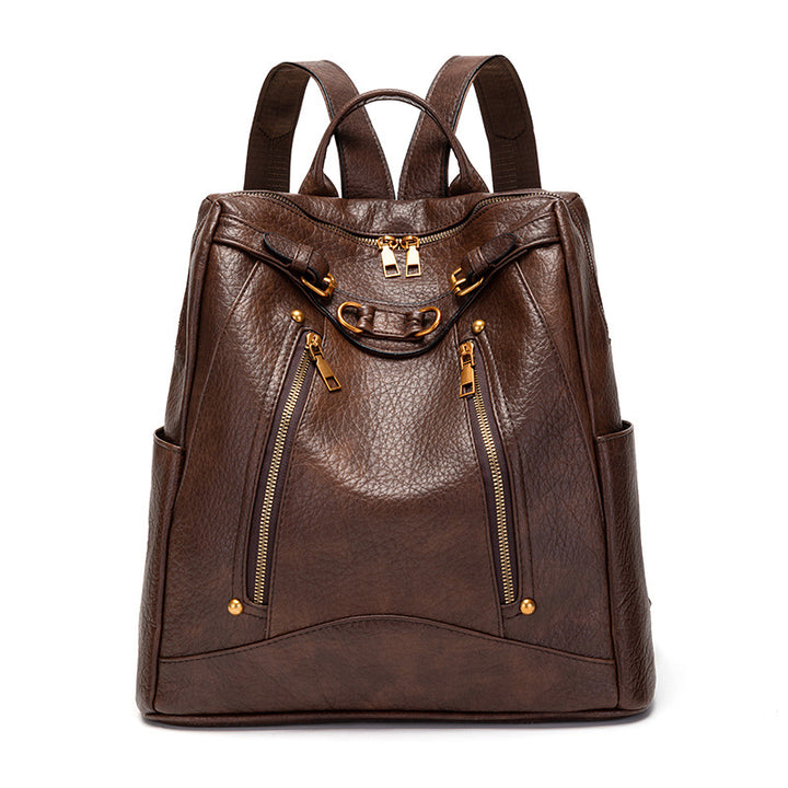 Vielseitiger multifunktionaler Leder-Rucksack