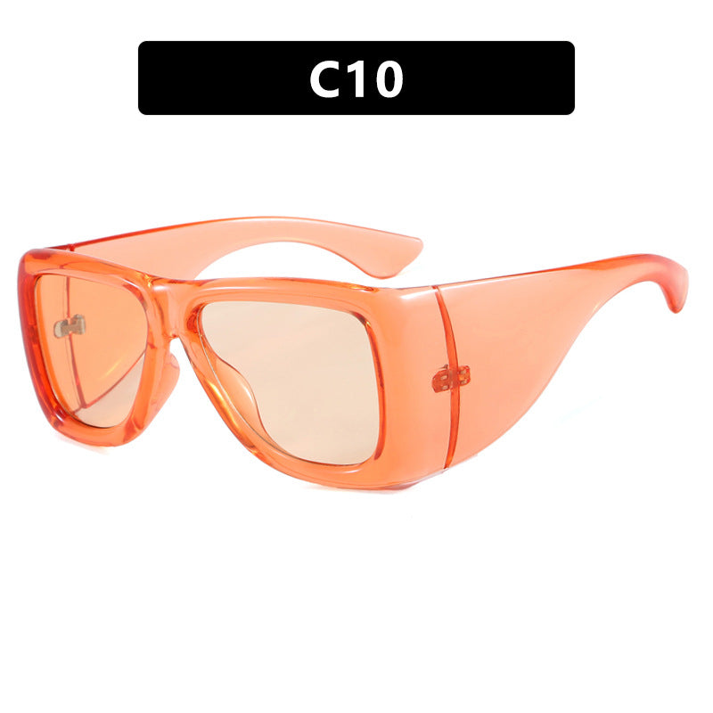 Damen trendige oversized Sonnenbrille mit markantem Schildpatt-Design Karnz
