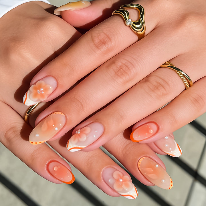 Floral Gel Press-On Nail Set Karnz