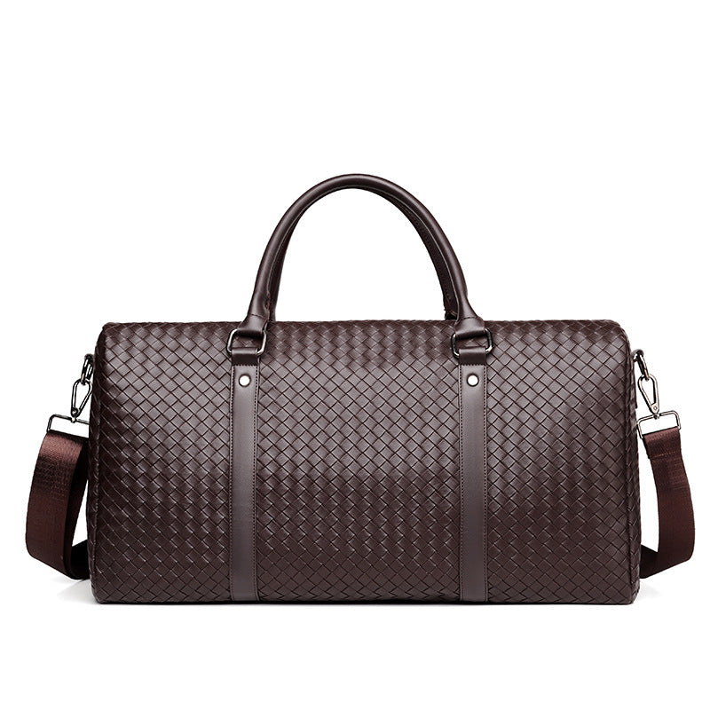 Woven Leather Weekend Duffle Karnz