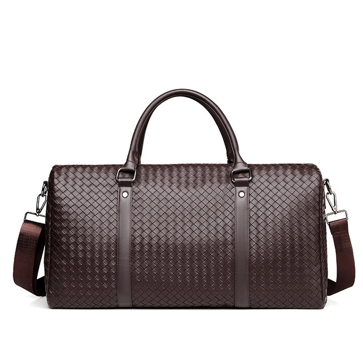 Woven Leather Weekend Duffle Karnz