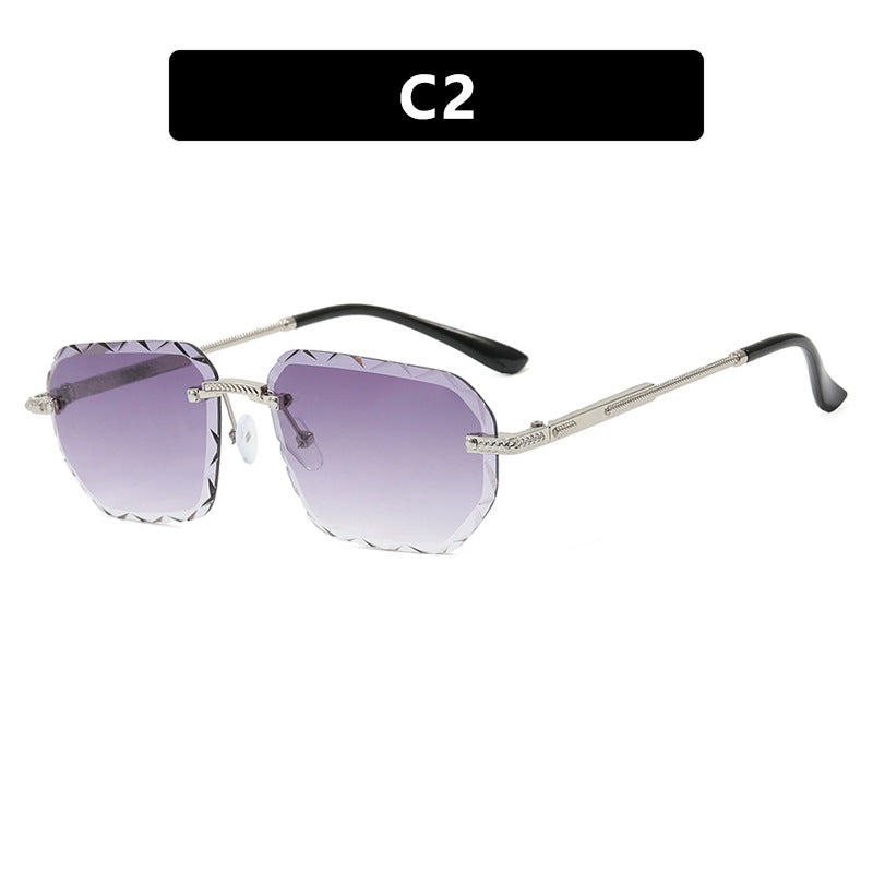 Damen geometrische Sonnenbrille mit verspiegelten Gläsern und robustem Rahmen Karnz