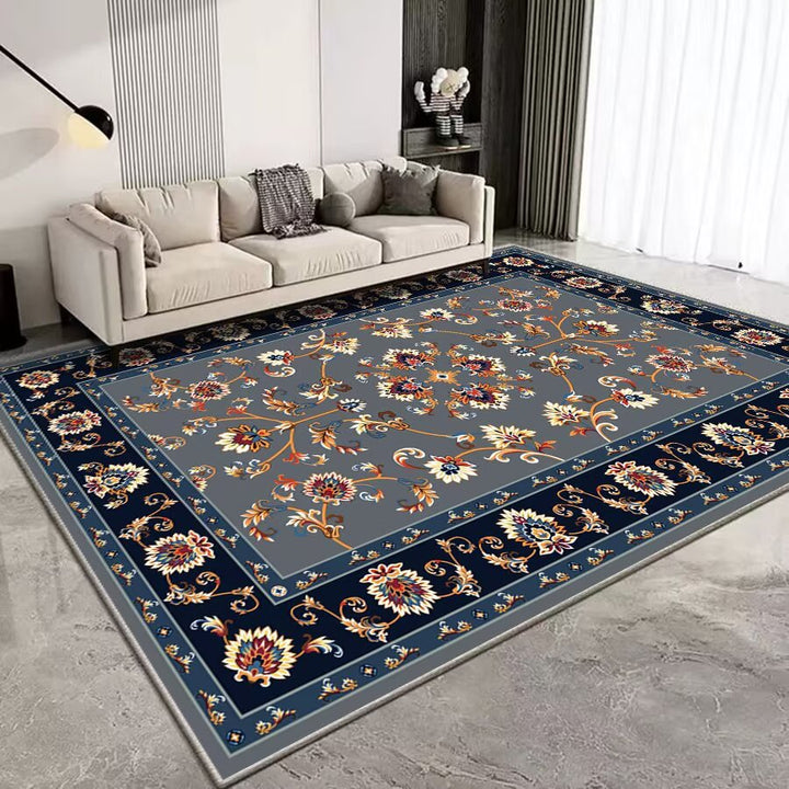 Vintage Floral Patterned Area Rug Karnz