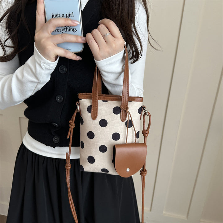 Punktmuster Mini Crossbody Tasche