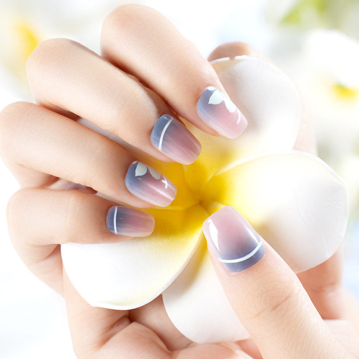 Blumenmuster Press-On Nagelset Karnz