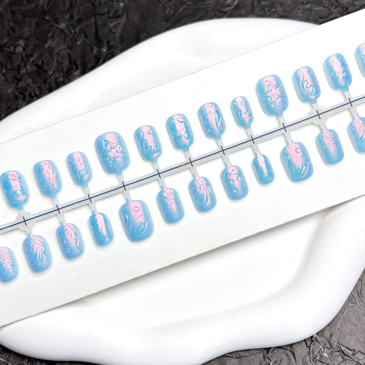 Künstlerisches Gel Press-On Nagelkunstset