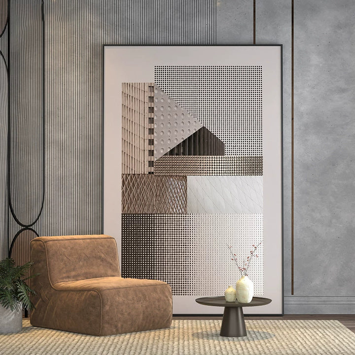 Geometrische abstrakte gerahmte Wandkunst