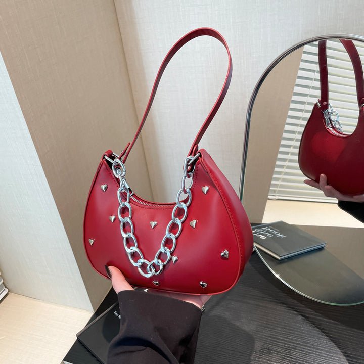 Chic Herz-Verzierte Schultertasche Karnz