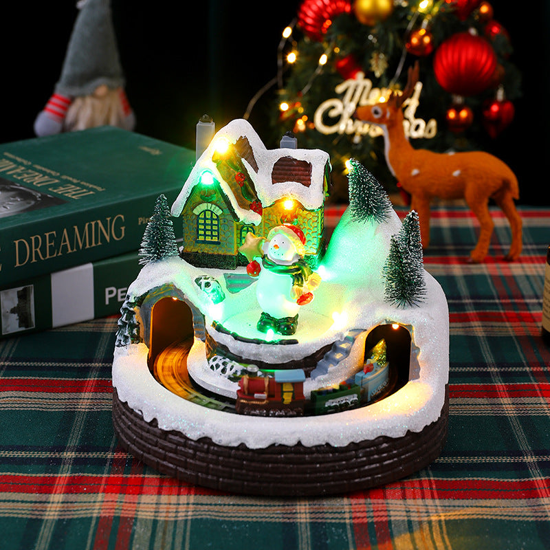Beleuchtete Weihnachtsdorf Figur Karnz