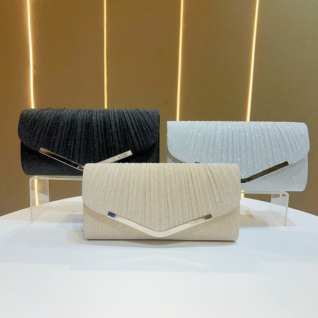 Elegante Plissierte Clutch-Tasche