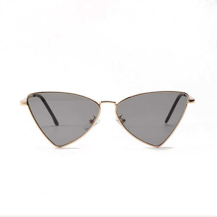 Damen trendige Cat-Eye Sonnenbrille mit goldenen Akzenten Karnz
