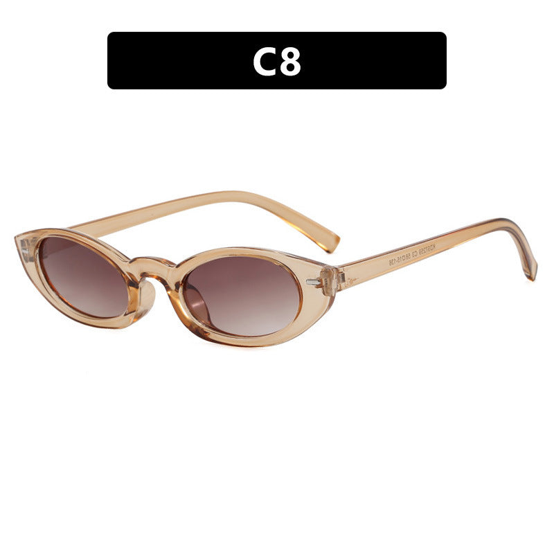 Damen Cat-Eye Sonnenbrille mit modernem transparentem Rahmen Karnz