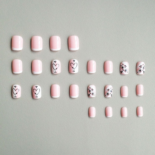 Stylisches Herz-Themen-Nageldesign