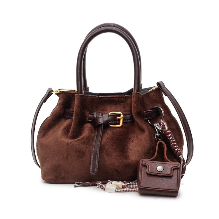 Elegante Wildleder Handtasche Karnz
