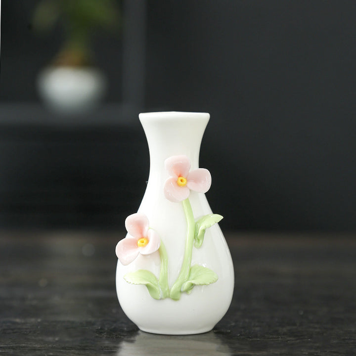 Elegante Florale Keramische Vase Karnz