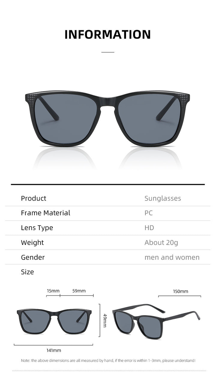 Damen stilvolle Sonnenbrille mit modernem, kantigem Rahmen Karnz