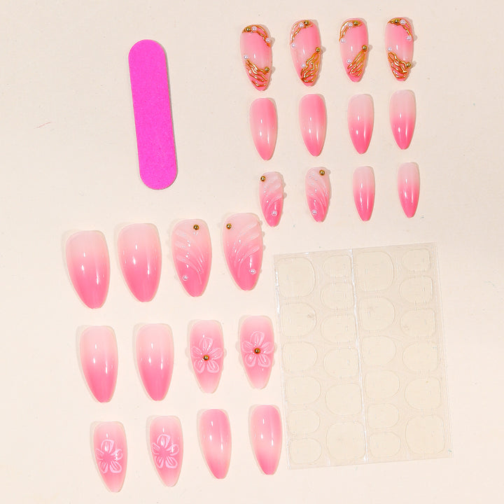 Elegante Blumen 3D Nagelkunst Karnz