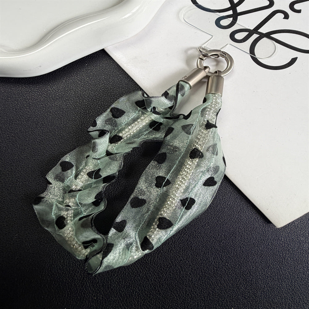 Herz-muster Haar Scrunchie Karnz