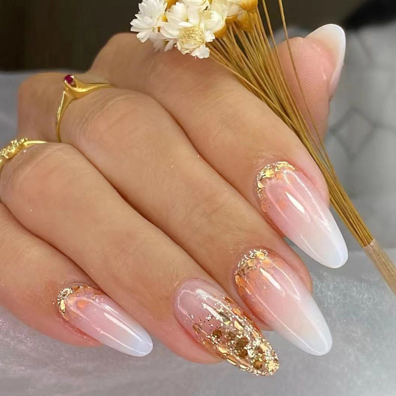Elegante Glitter Gel Nagelspitzen Karnz