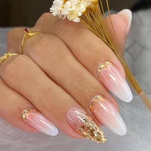Elegante Glitter Gel Nagelspitzen Karnz