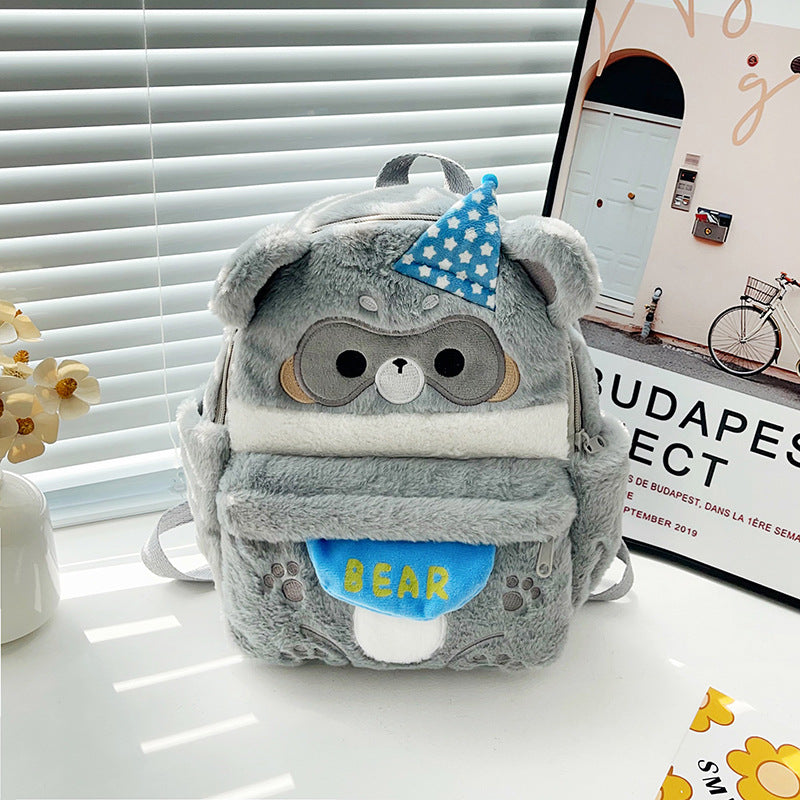 Plüsch Rucksack mit Süßem Bärenmotiv Karnz