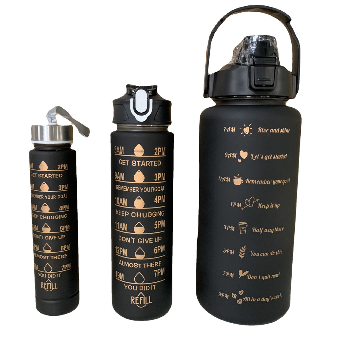 Unisex Motivierende Wasserflasche mit Zeitmarkierungen Karnz