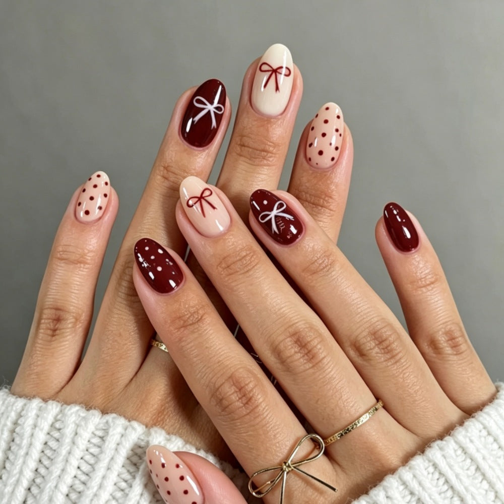 Floral Design Stiletto Press-On Nägel