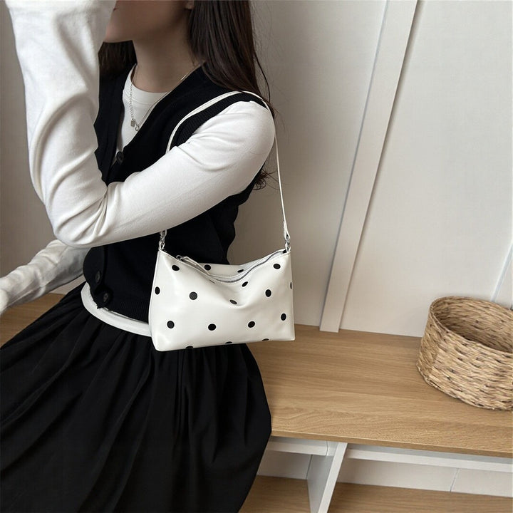 Punkte-Muster Schultertasche