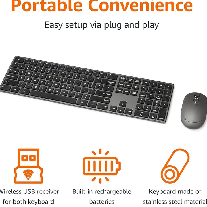Ergonomisches Kabelloses Tastatur- und Maus-Set Karnz