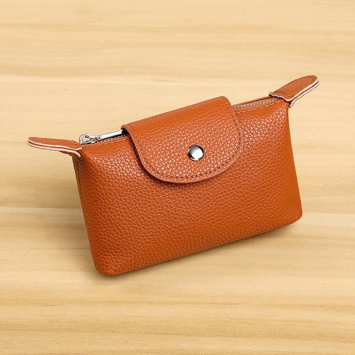 Stilvolle Leder Münztasche