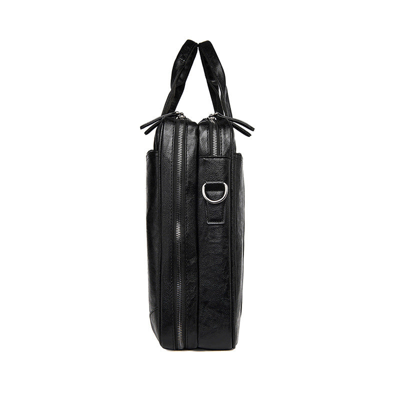 Klassische Leder Business Laptop Aktentasche Karnz
