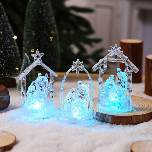 Beleuchtete Weihnachtskrippe mit LED-Effekten Karnz