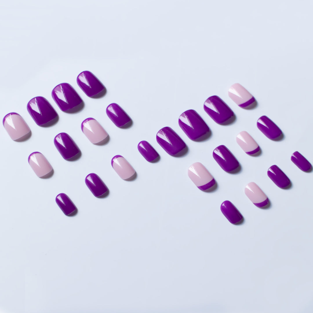 Stylisches French Tip Nail Art Set