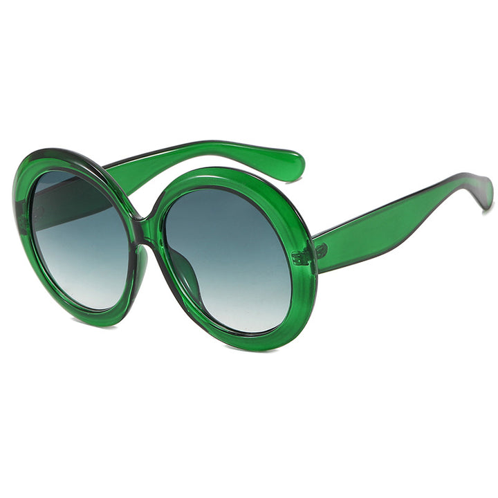 Damen modische Sonnenbrille mit großem Rahmen und UV-Schutz Karnz