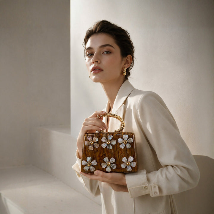 Floral Acryl Handtasche