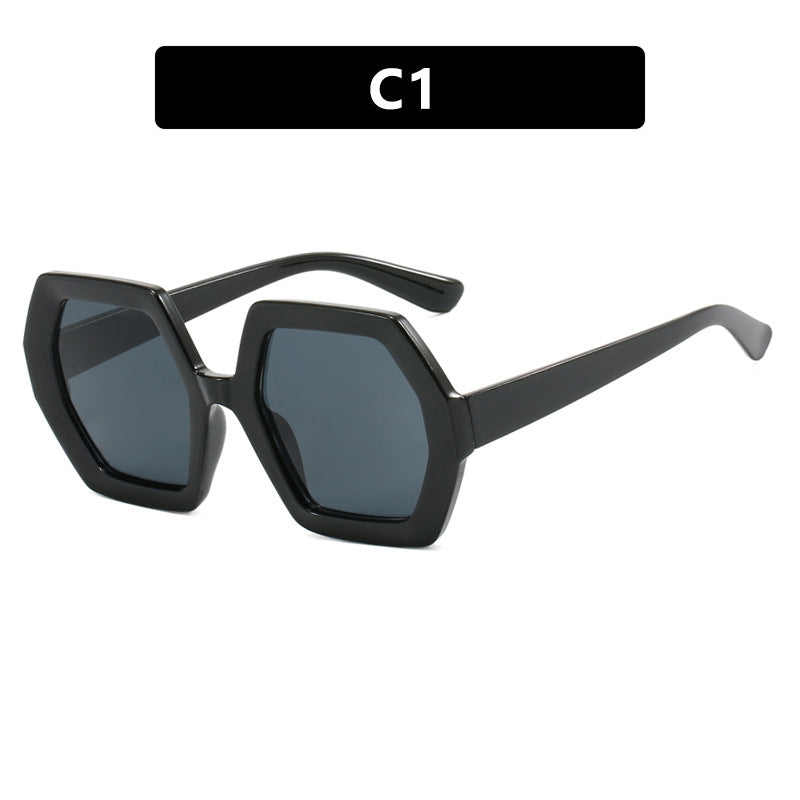 Damen innovative hexagonale Sonnenbrille Karnz