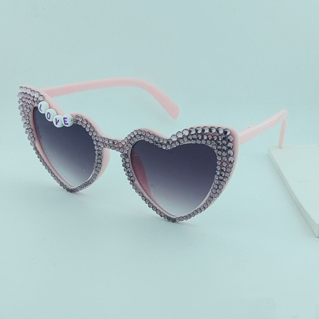Damen Herzförmige Sonnenbrille mit außergewöhnlichem Dekor Karnz