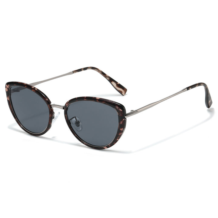 Modische Cat-Eye-Sonnenbrille mit trendigem Schildpatt-Rahmen Karnz