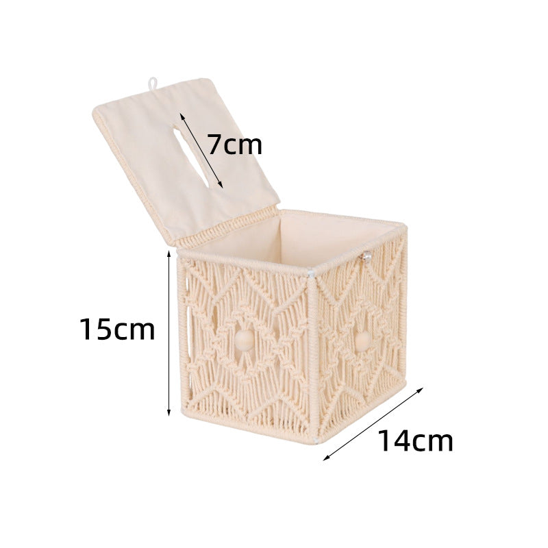Makramee Aufbewahrungsbox Karnz