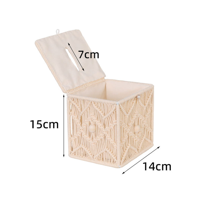 Makramee Aufbewahrungsbox Karnz