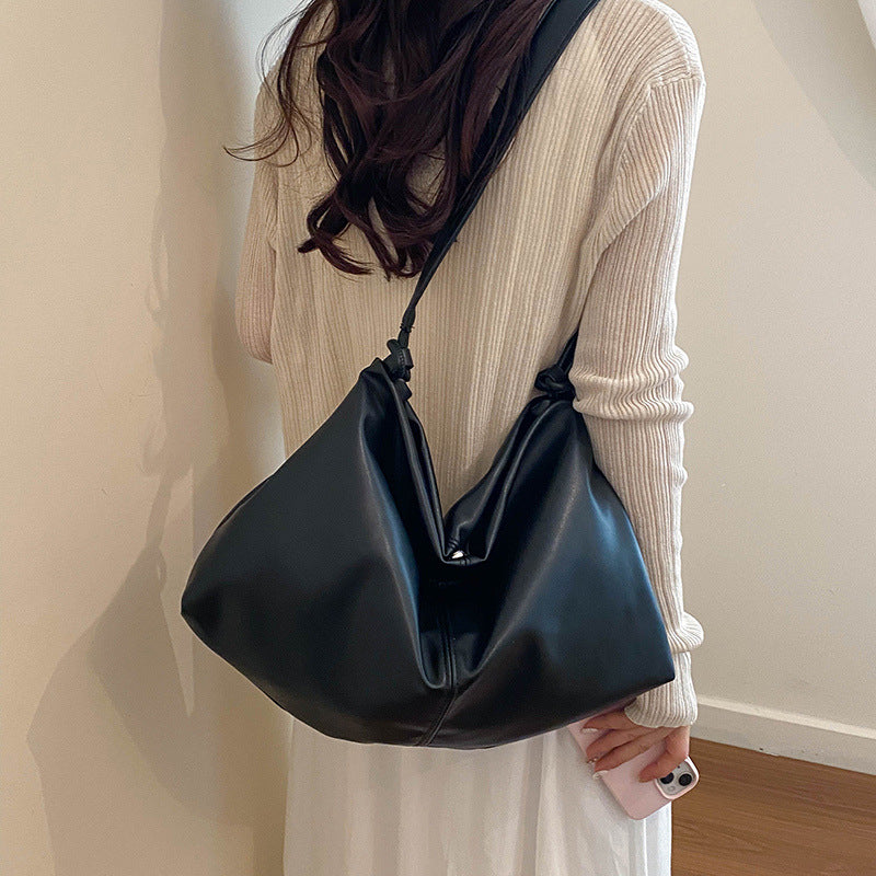 Weiche Leder Schlamper Schultertasche