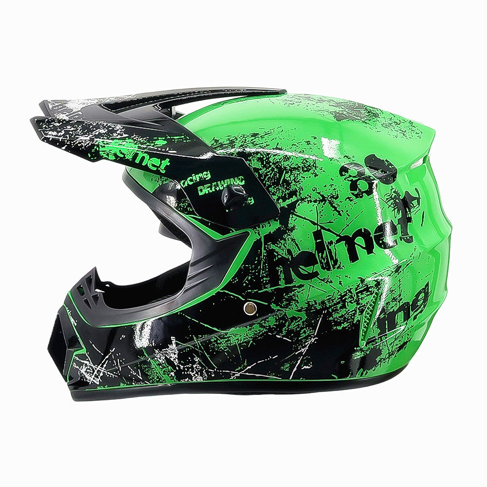Vollgesicht-Motocross-Helm mit verlängertem Visier und verstärktem Kinnschutz Karnz