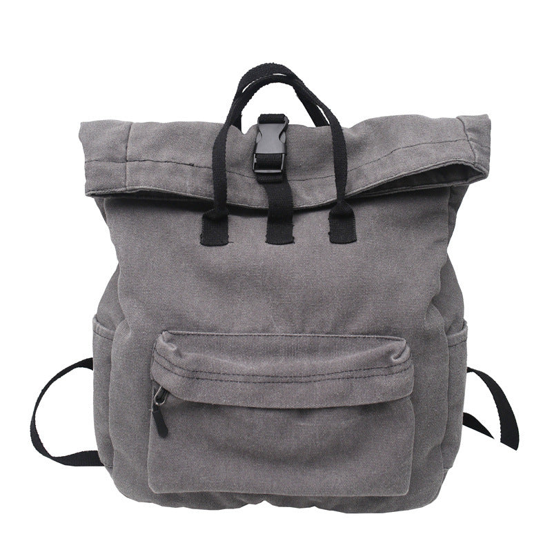Stylische Roll-Top Canvas-Rucksack Karnz