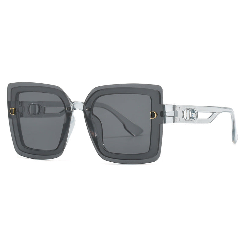 Damen modische oversized Sonnenbrille im geometrischen Design Karnz