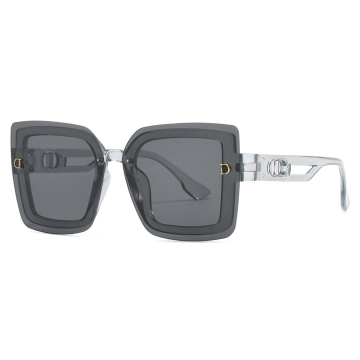 Damen modische oversized Sonnenbrille im geometrischen Design Karnz