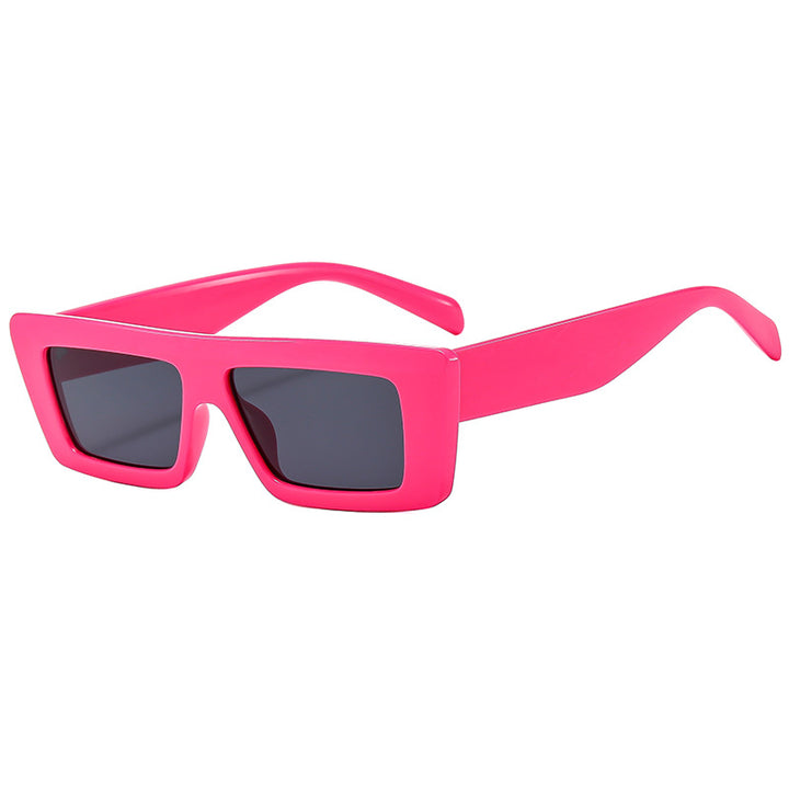 Damen Modische rechteckige Sonnenbrille im modernen Design Karnz